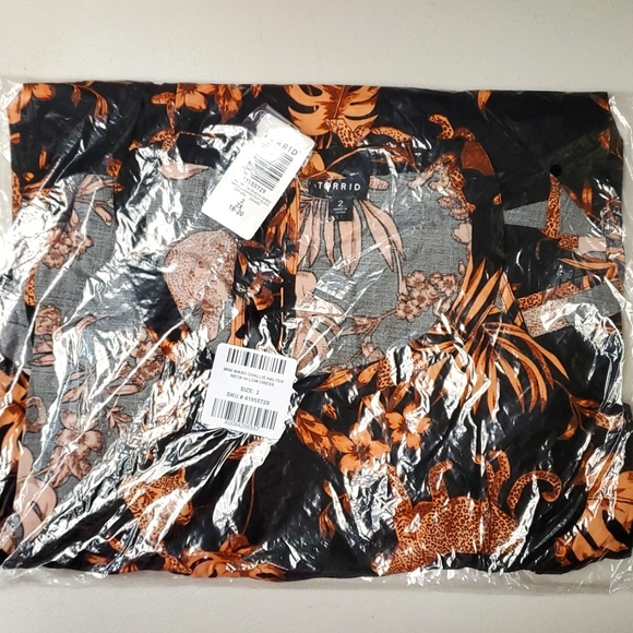 ❤NWT VINTAGE TORRID MINI FLORAL PRINT PUFF SLEEVE,TIERED TRAPEZE DRESS PLUS SIZE - Picture 5 of 12